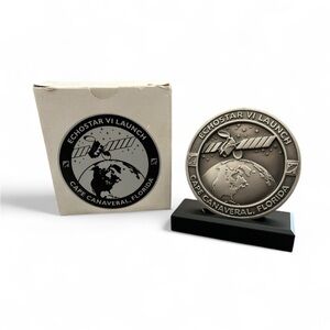 NIB New Echostar VI Launch Cape Canaveral Florida AC-161 Silver Challenge Coin
